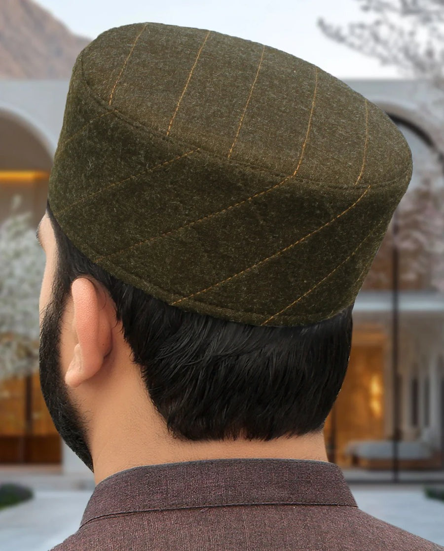 Premium Wool Prayer Cap – Handcrafted for Elegance CW-003