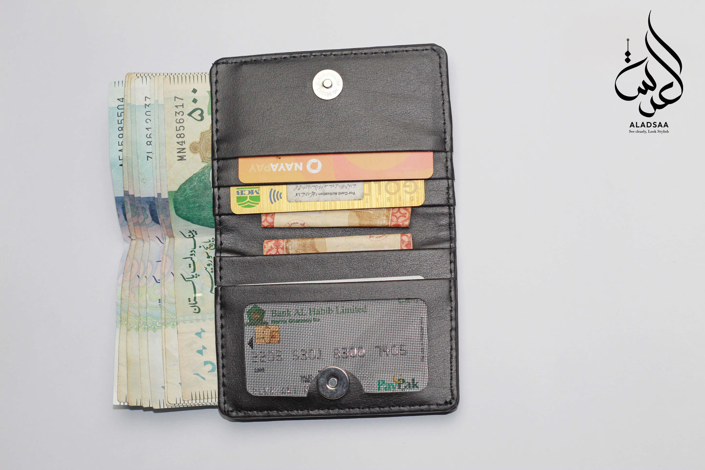 Mini Wallet Plus Card Holder With Magnetic Button For Men