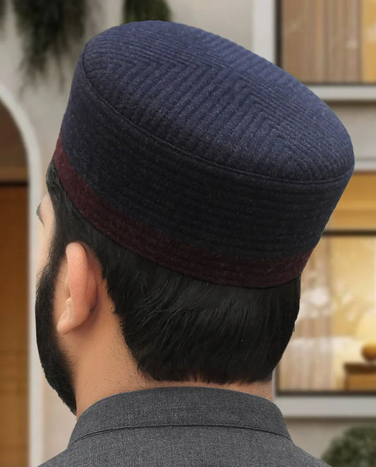 Handmade Color-contrasted Wool Cap CW-005