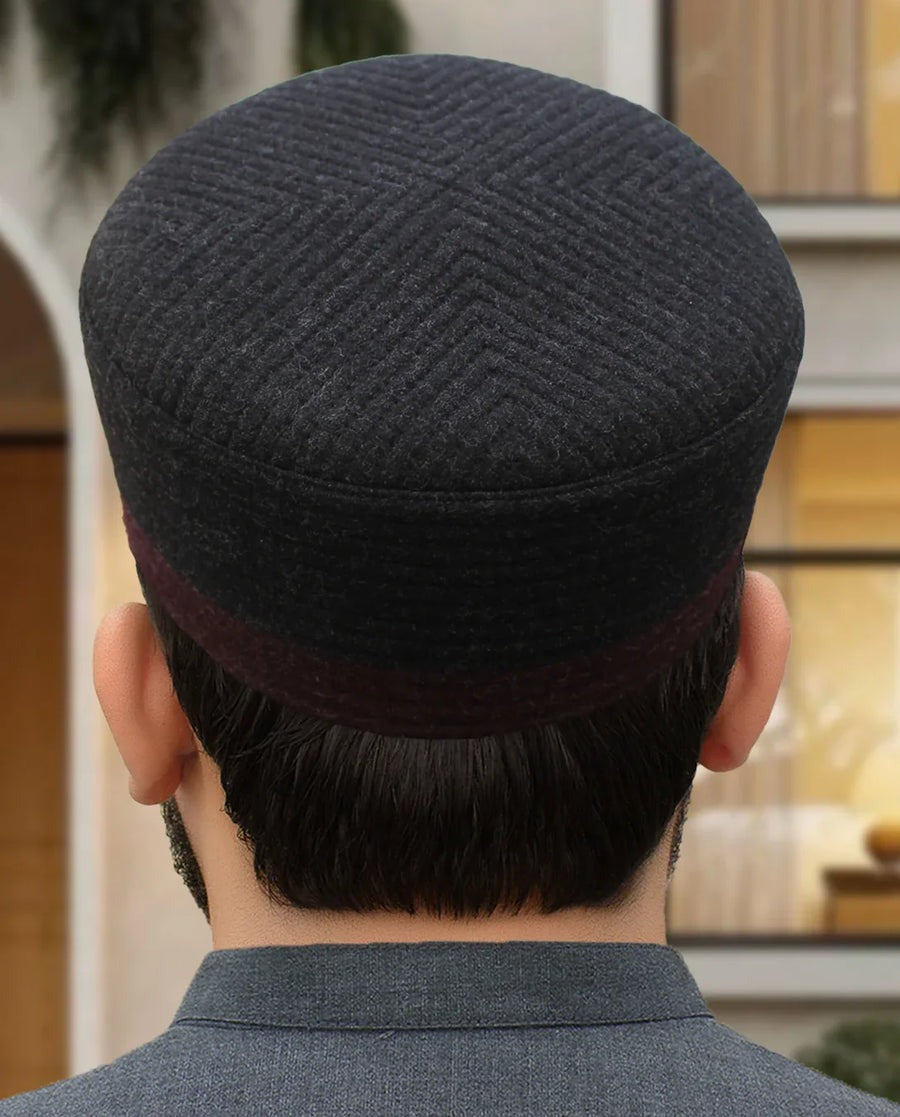 Handmade Color-contrasted Wool Cap CW-005