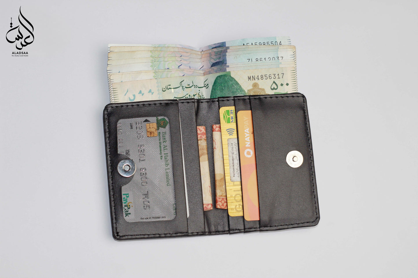 Mini Wallet Plus Card Holder With Magnetic Button For Men