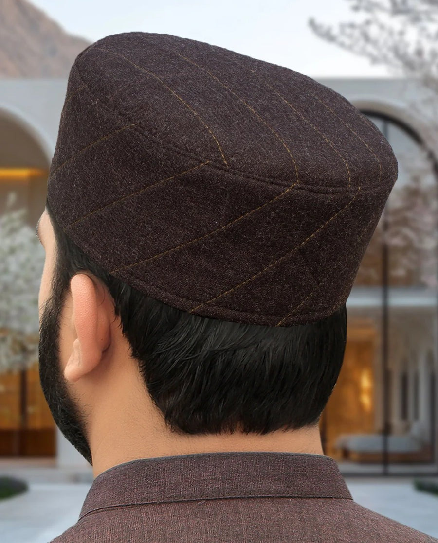 Premium Wool Prayer Cap – Handcrafted for Elegance CW-003