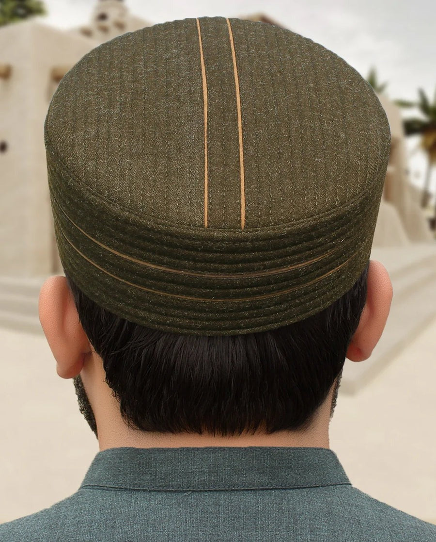 Handcrafted Woolen Islamic Prayer Cap – Traditional and Comfortable