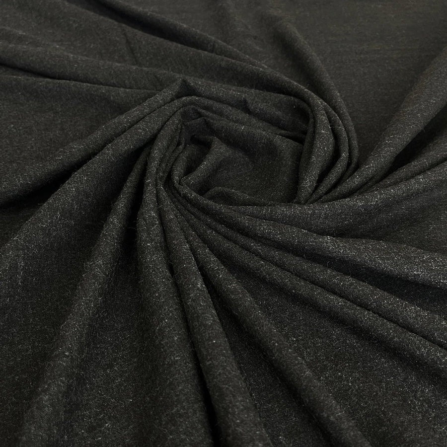 Premium Blended Wool Fabric-Black