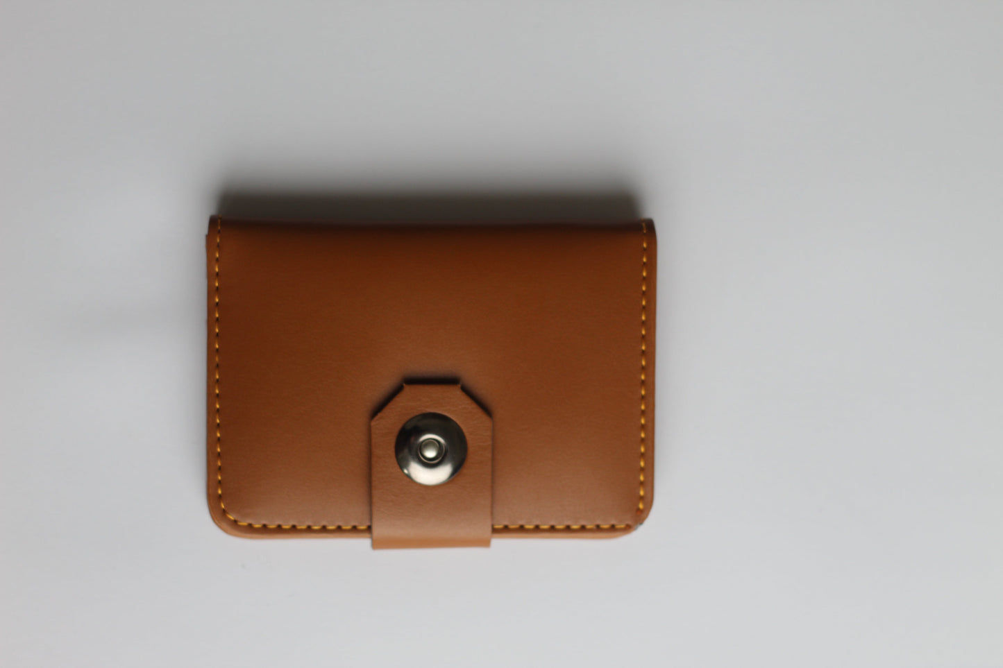 Pure Synthetic Wallet With Magnetic Button Lock