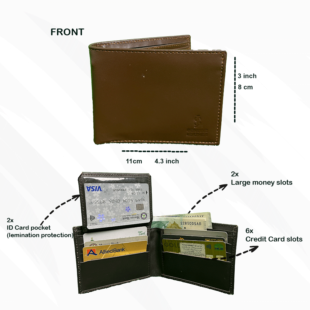 Genuine Slim Wallet for Men(WITH ZIP)