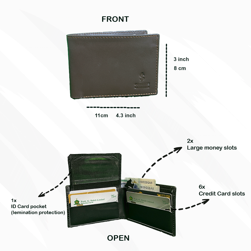 Genuine Slim Wallet for Men (WITHOUT ZIP)